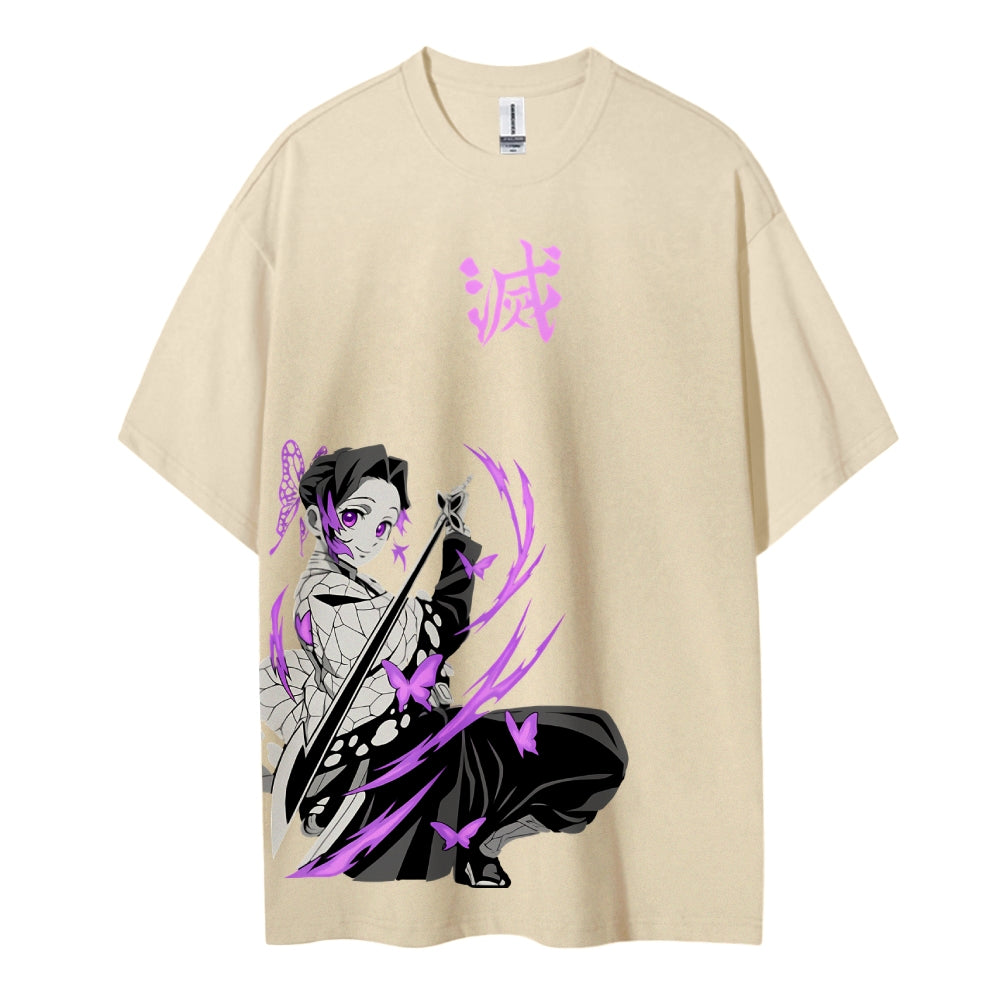 Demon Slayer: Kimetsu no Yaiba Cotton Unisex Crew Neck Anime T-Shirt