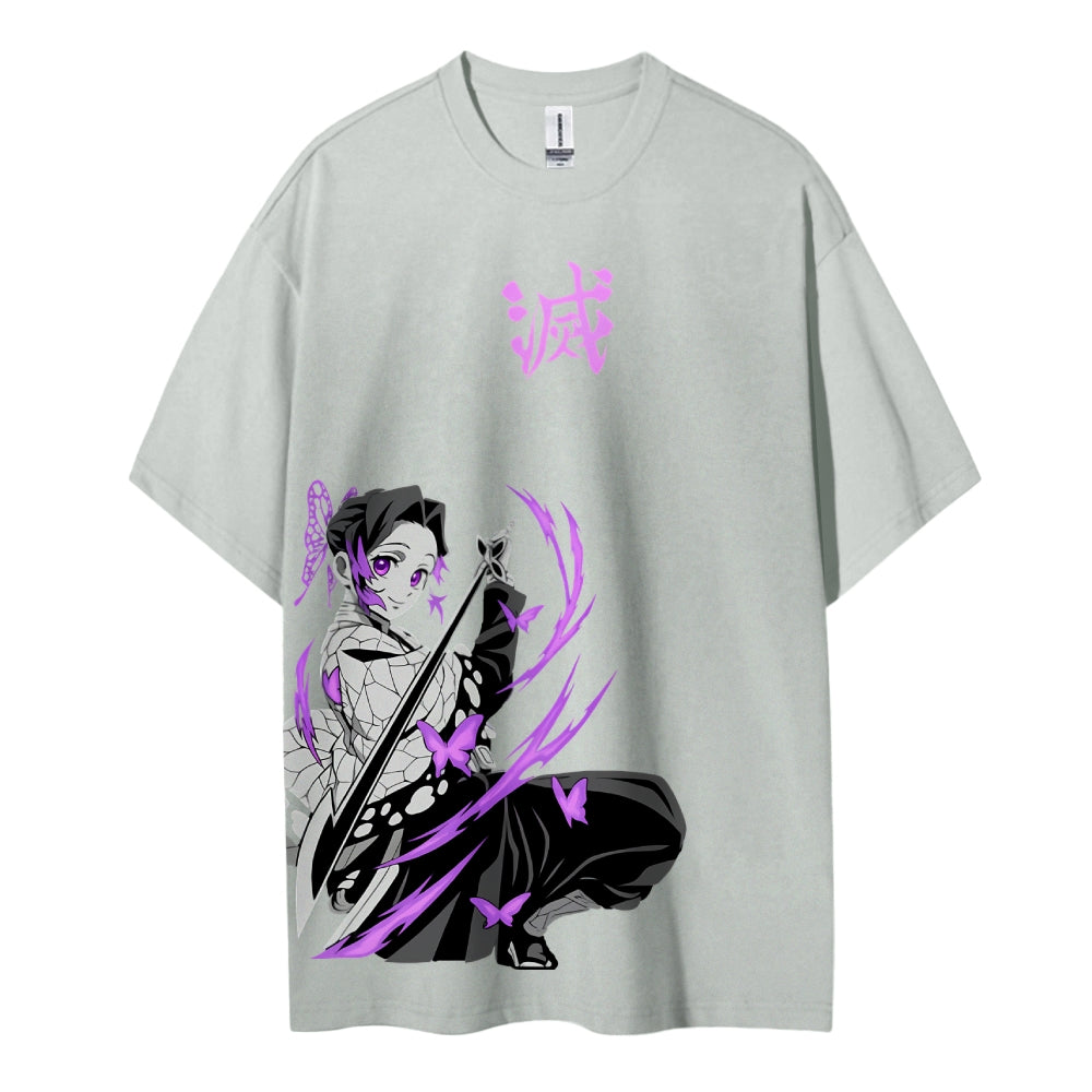 Demon Slayer: Kimetsu no Yaiba Cotton Unisex Crew Neck Anime T-Shirt