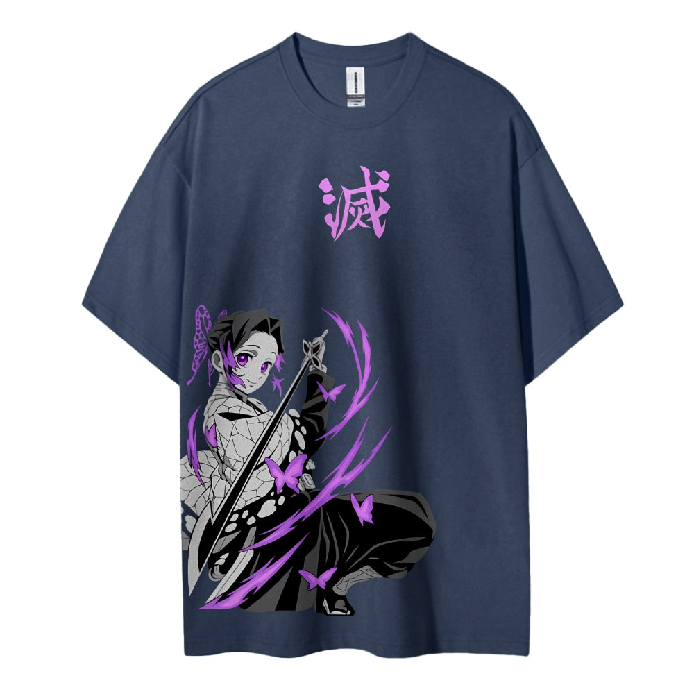 Demon Slayer: Kimetsu no Yaiba Cotton Unisex Crew Neck Anime T-Shirt