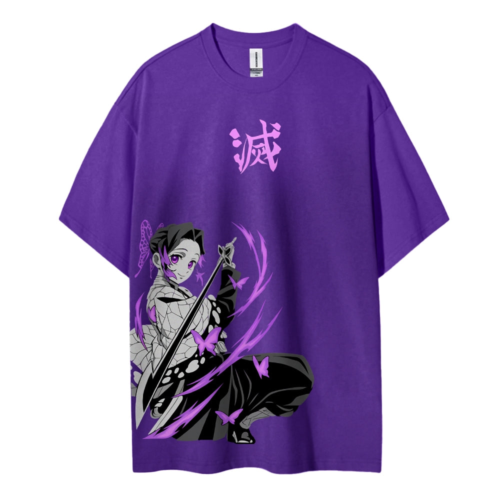 Demon Slayer: Kimetsu no Yaiba Cotton Unisex Crew Neck Anime T-Shirt