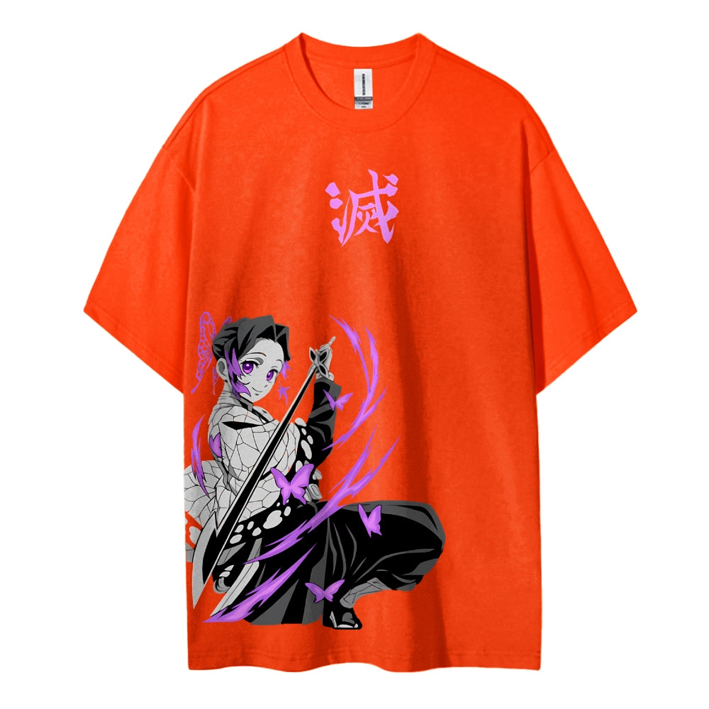 Demon Slayer: Kimetsu no Yaiba Cotton Unisex Crew Neck Anime T-Shirt