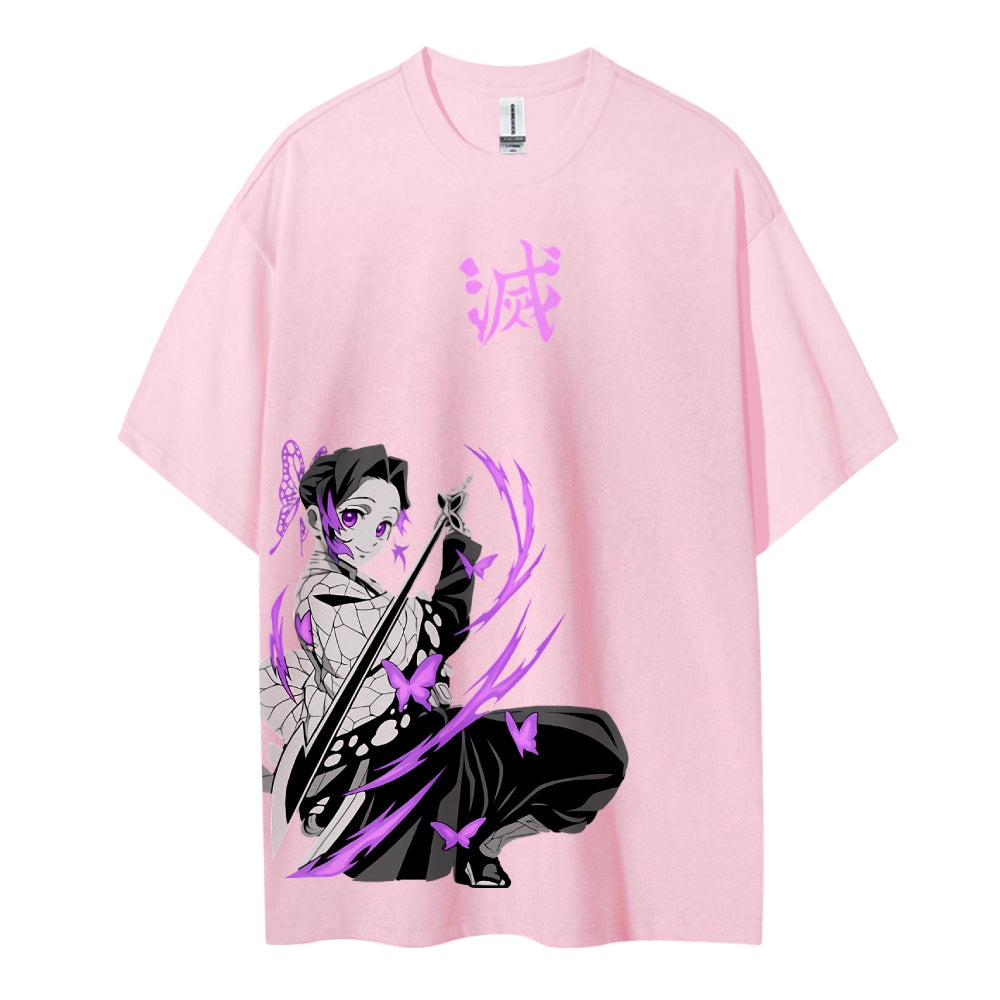 Demon Slayer: Kimetsu no Yaiba Cotton Unisex Crew Neck Anime T-Shirt