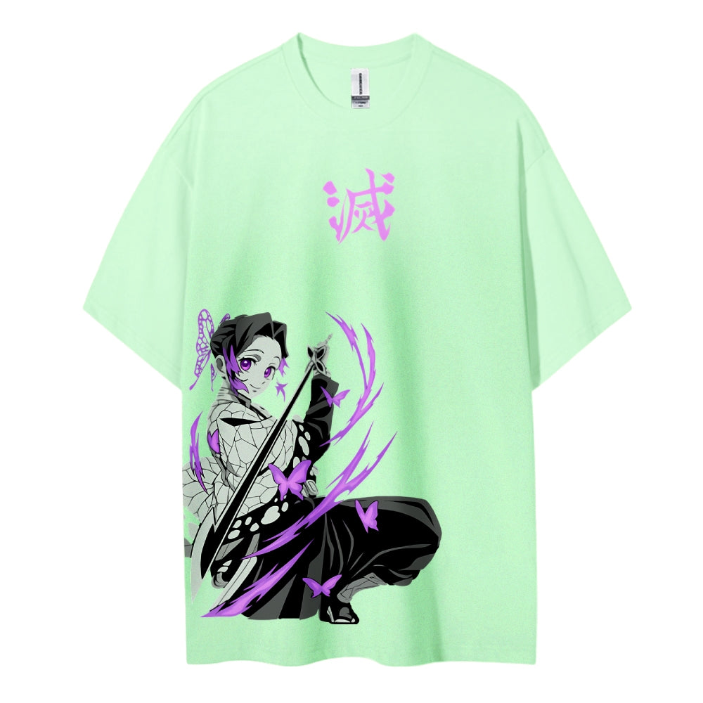 Demon Slayer: Kimetsu no Yaiba Cotton Unisex Crew Neck Anime T-Shirt