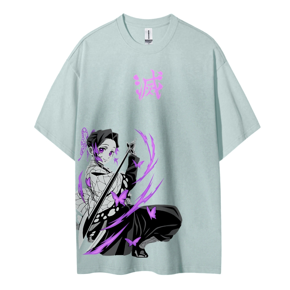 Demon Slayer: Kimetsu no Yaiba Cotton Unisex Crew Neck Anime T-Shirt