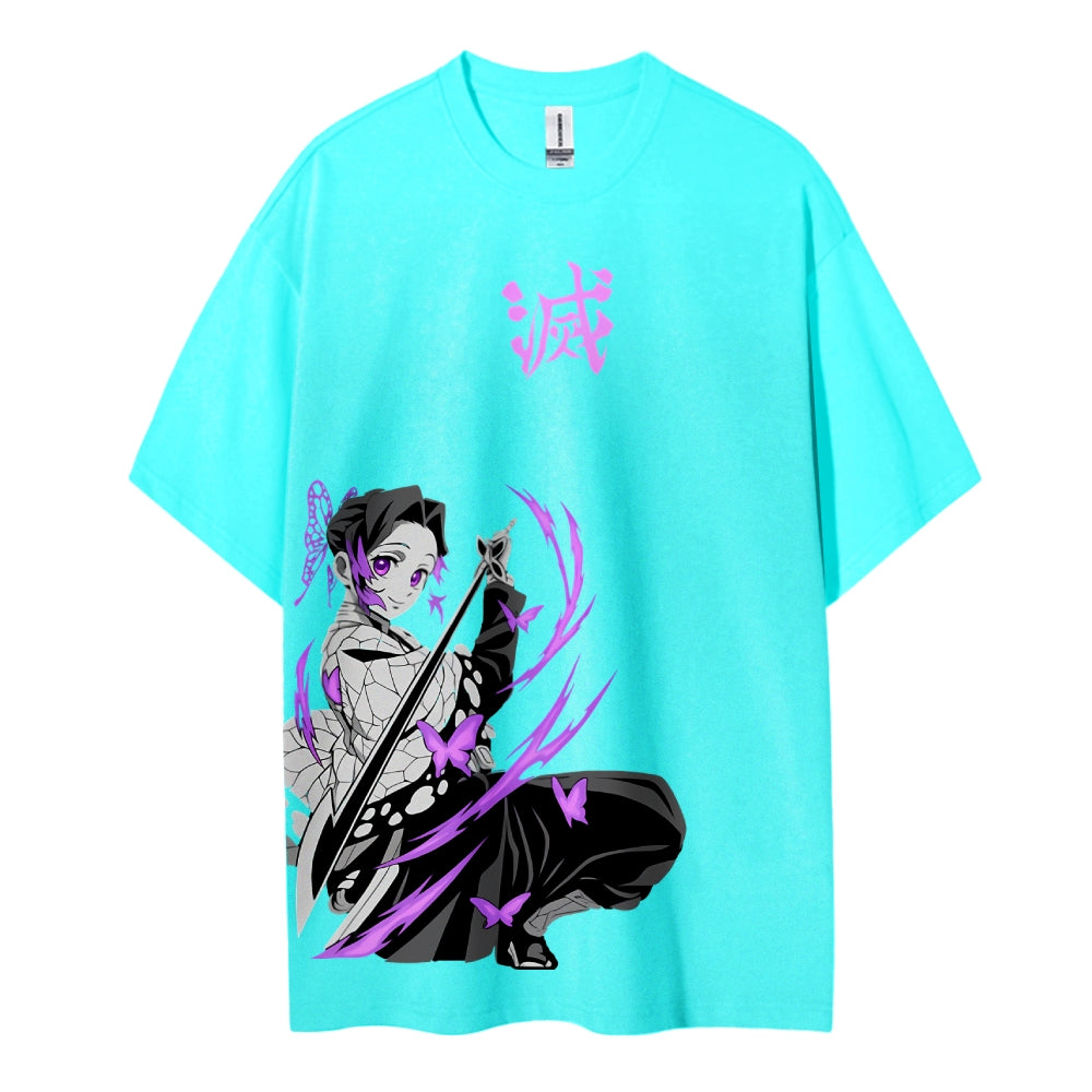 Demon Slayer: Kimetsu no Yaiba Cotton Unisex Crew Neck Anime T-Shirt