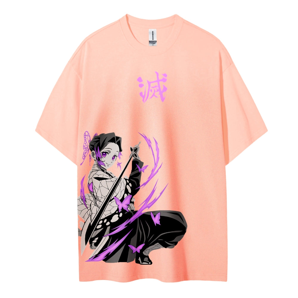 Demon Slayer: Kimetsu no Yaiba Cotton Unisex Crew Neck Anime T-Shirt