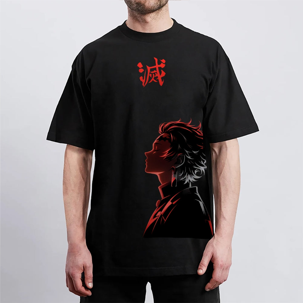 Demon Slayer: Kimetsu no Yaiba Cotton Unisex Crew Neck Anime T-Shirt