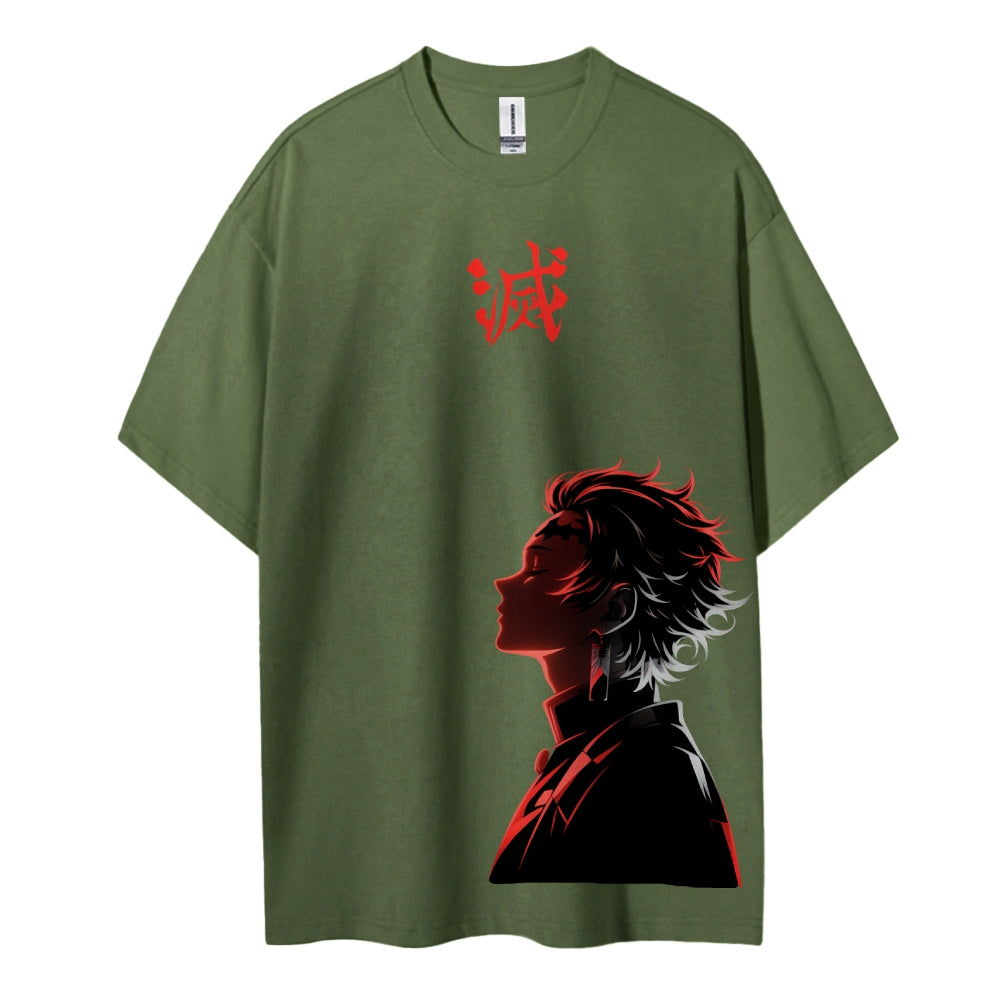 Demon Slayer: Kimetsu no Yaiba Cotton Unisex Crew Neck Anime T-Shirt