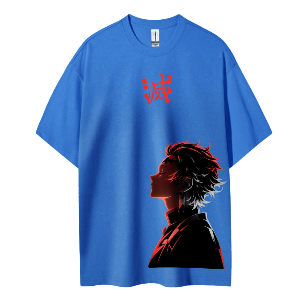Demon Slayer: Kimetsu no Yaiba Cotton Unisex Crew Neck Anime T-Shirt