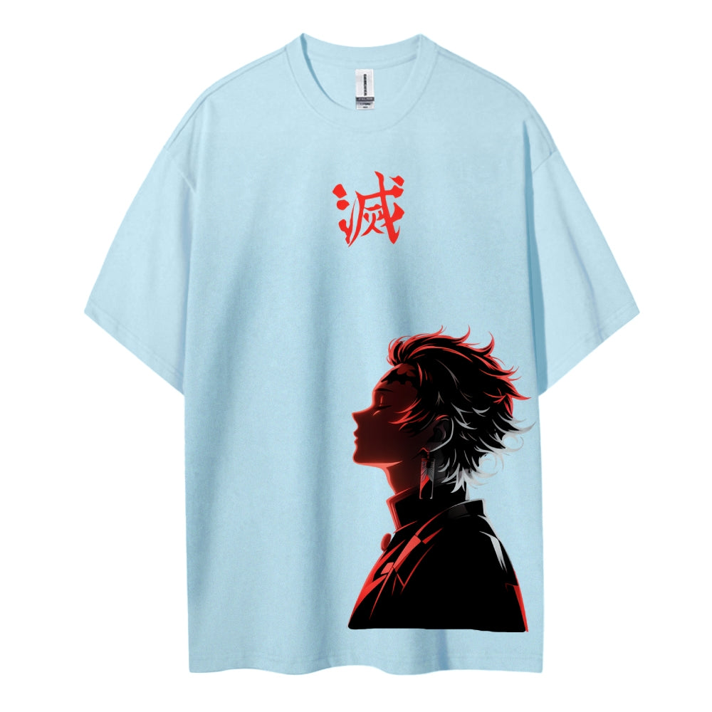Demon Slayer: Kimetsu no Yaiba Cotton Unisex Crew Neck Anime T-Shirt