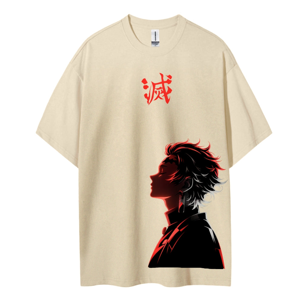 Demon Slayer: Kimetsu no Yaiba Cotton Unisex Crew Neck Anime T-Shirt