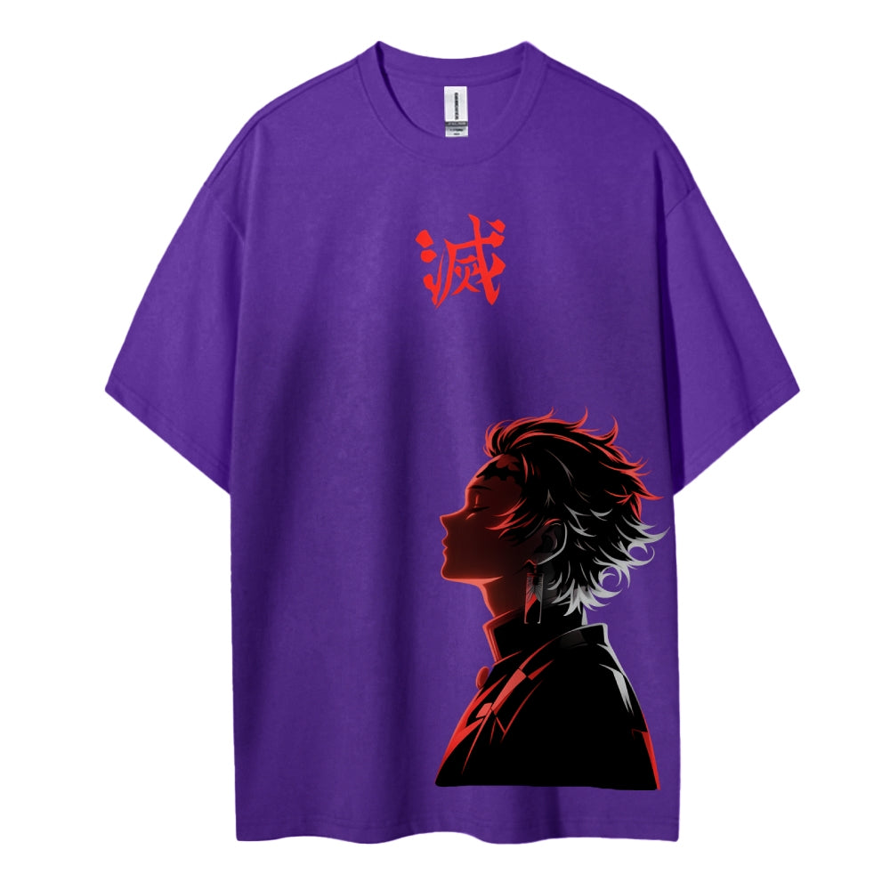 Demon Slayer: Kimetsu no Yaiba Cotton Unisex Crew Neck Anime T-Shirt