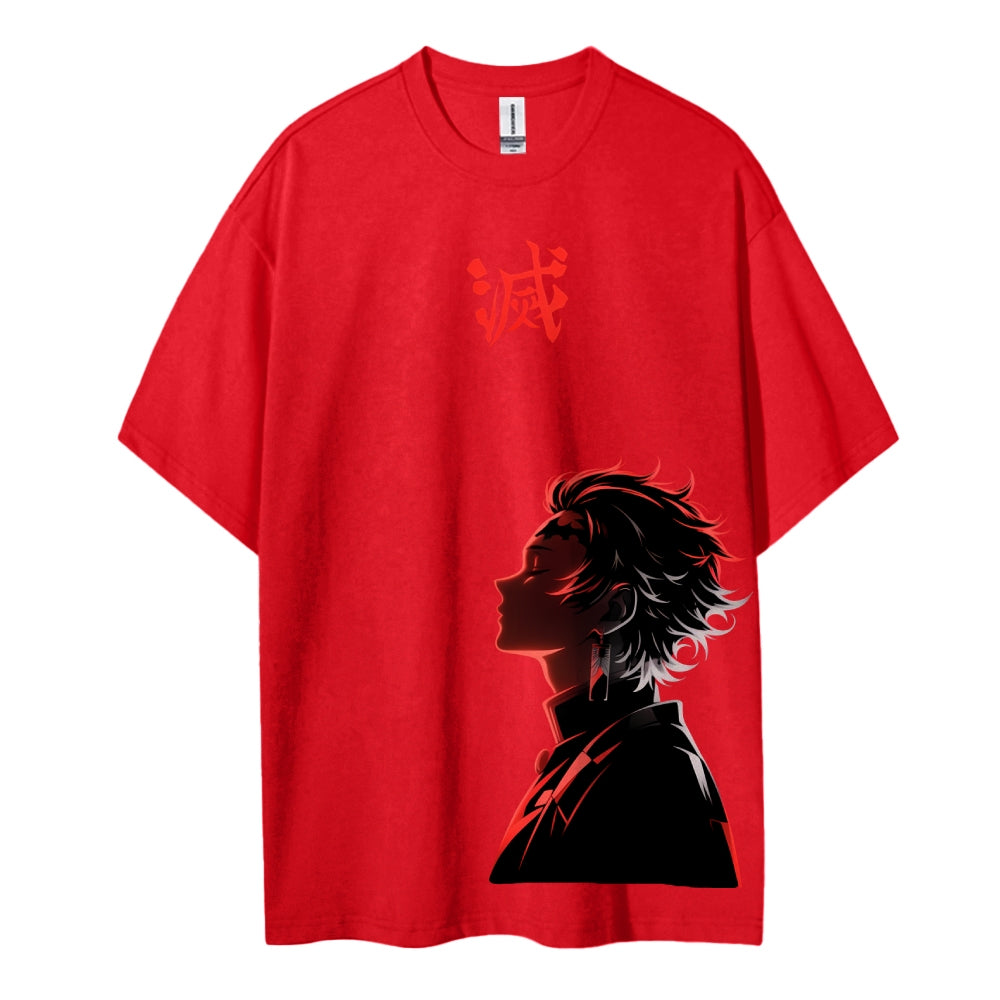 Demon Slayer: Kimetsu no Yaiba Cotton Unisex Crew Neck Anime T-Shirt