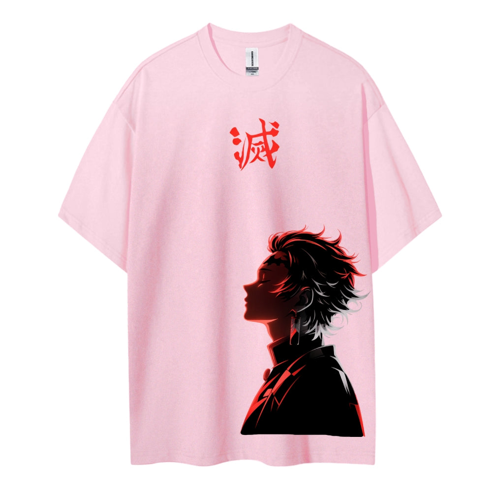 Demon Slayer: Kimetsu no Yaiba Cotton Unisex Crew Neck Anime T-Shirt