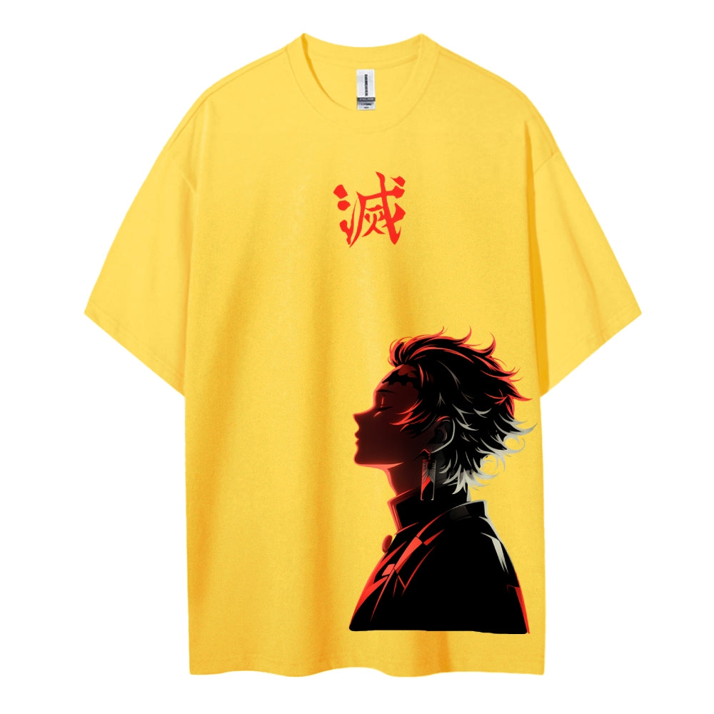Demon Slayer: Kimetsu no Yaiba Cotton Unisex Crew Neck Anime T-Shirt