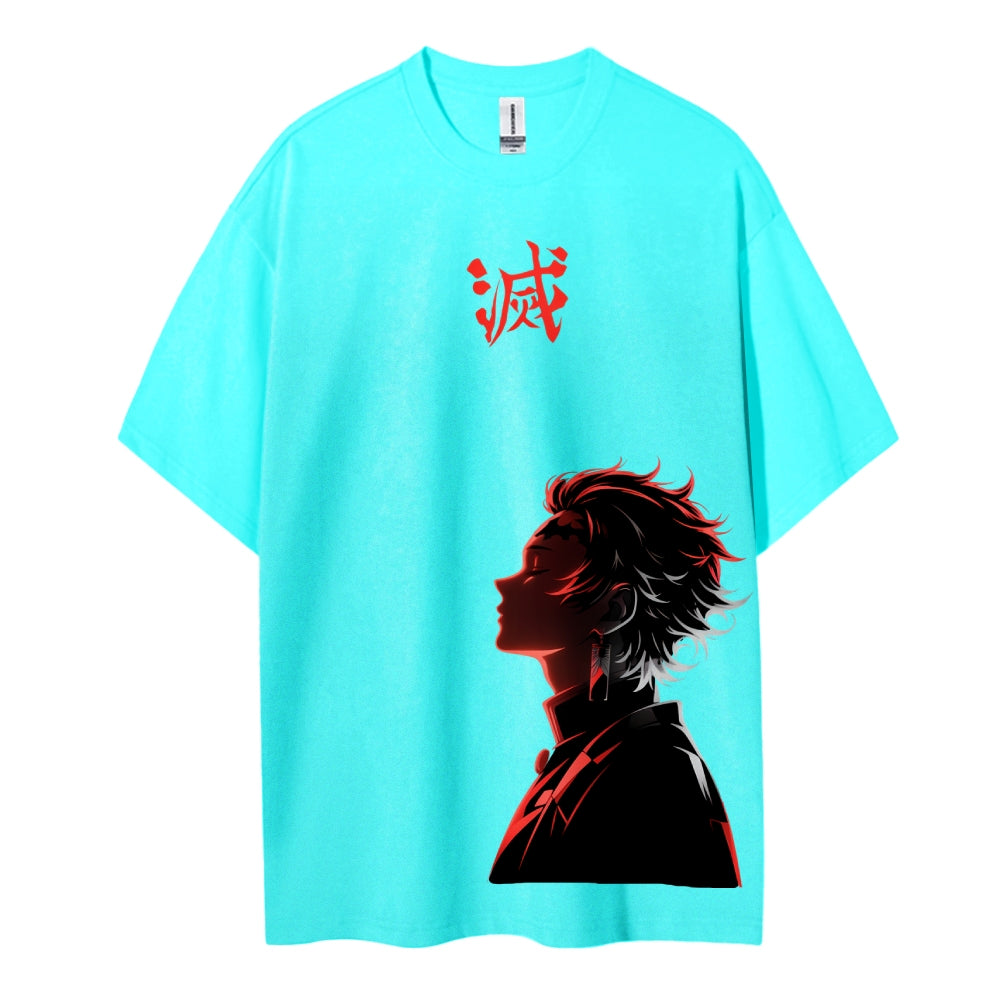 Demon Slayer: Kimetsu no Yaiba Cotton Unisex Crew Neck Anime T-Shirt