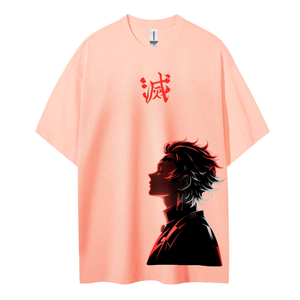 Demon Slayer: Kimetsu no Yaiba Cotton Unisex Crew Neck Anime T-Shirt