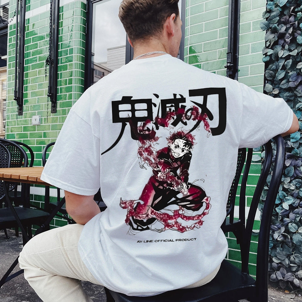 Demon Slayer: Kimetsu no Yaiba Cotton Unisex Crew Neck Anime T-Shirt