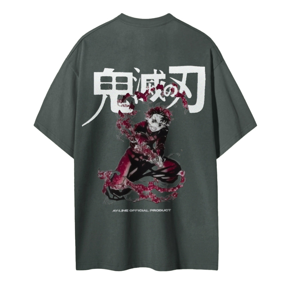 Demon Slayer: Kimetsu no Yaiba Cotton Unisex Crew Neck Anime T-Shirt