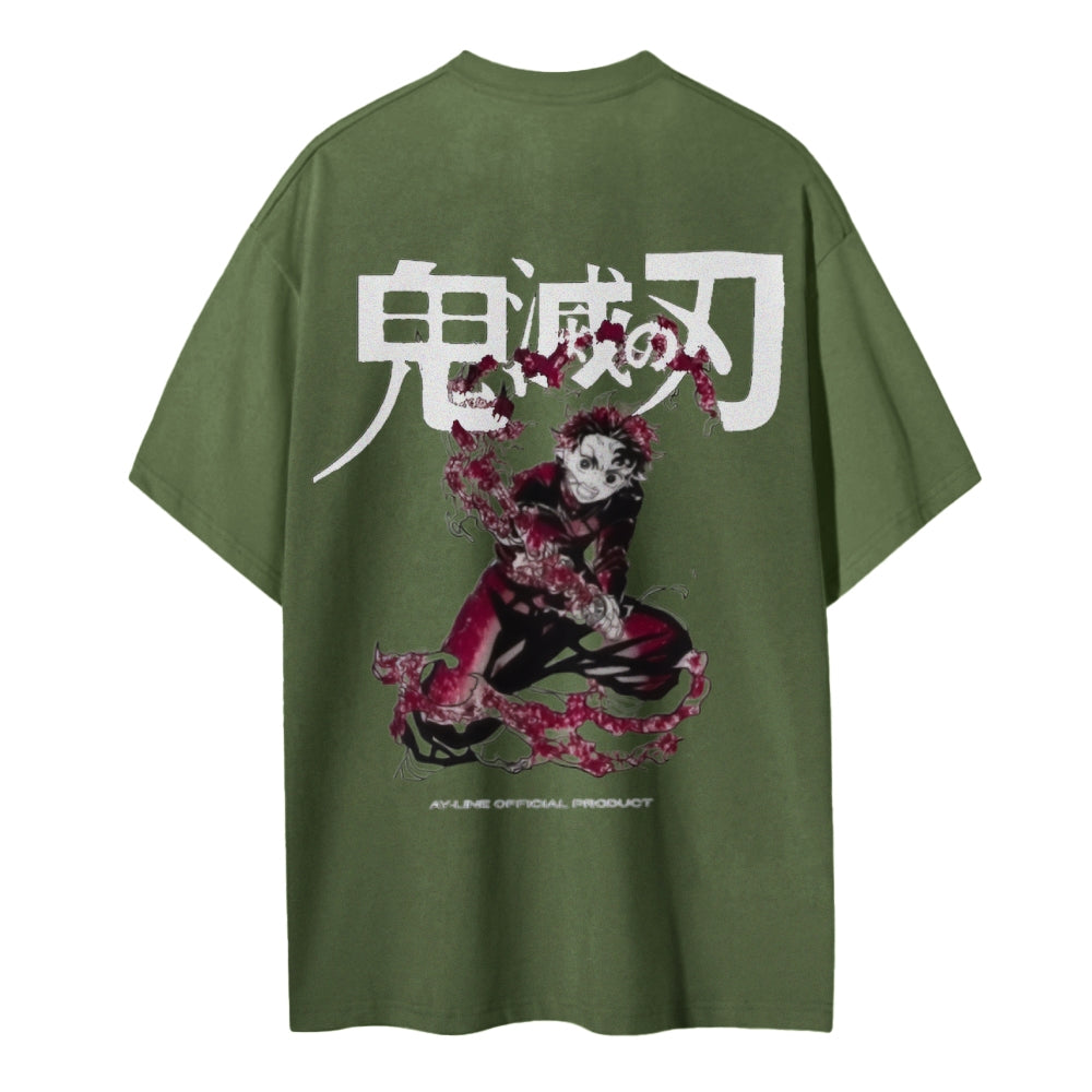 Demon Slayer: Kimetsu no Yaiba Cotton Unisex Crew Neck Anime T-Shirt