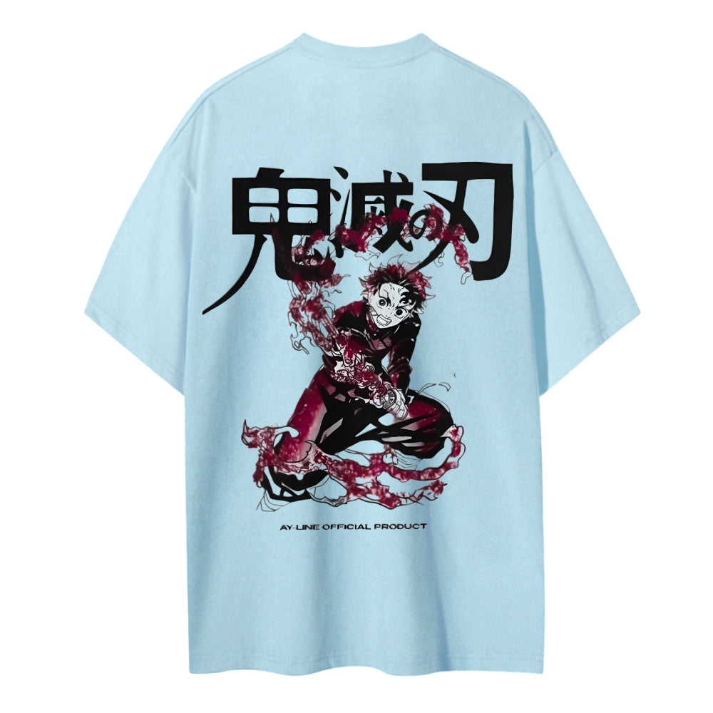 Demon Slayer: Kimetsu no Yaiba Cotton Unisex Crew Neck Anime T-Shirt