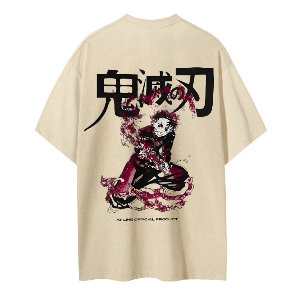 Demon Slayer: Kimetsu no Yaiba Cotton Unisex Crew Neck Anime T-Shirt