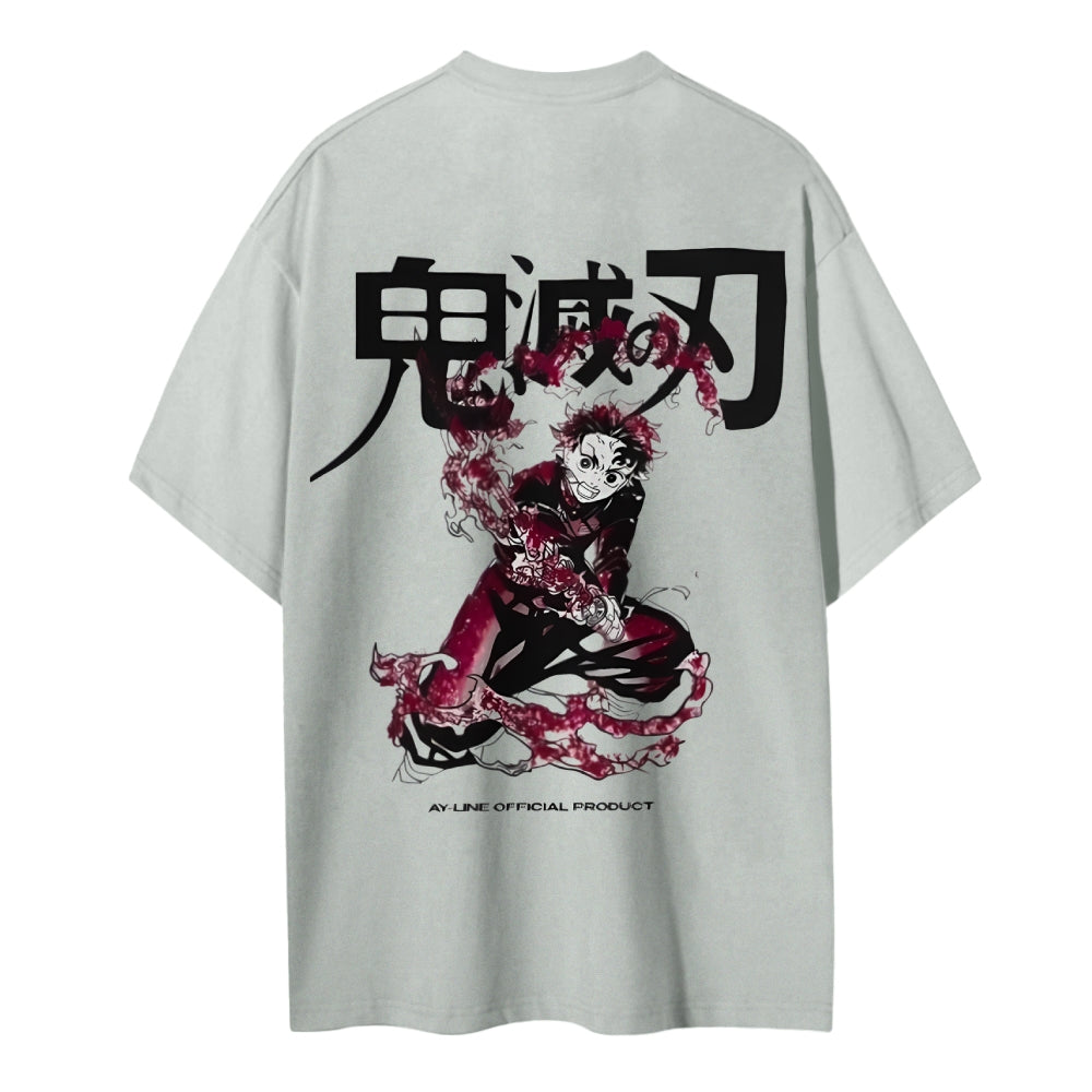Demon Slayer: Kimetsu no Yaiba Cotton Unisex Crew Neck Anime T-Shirt