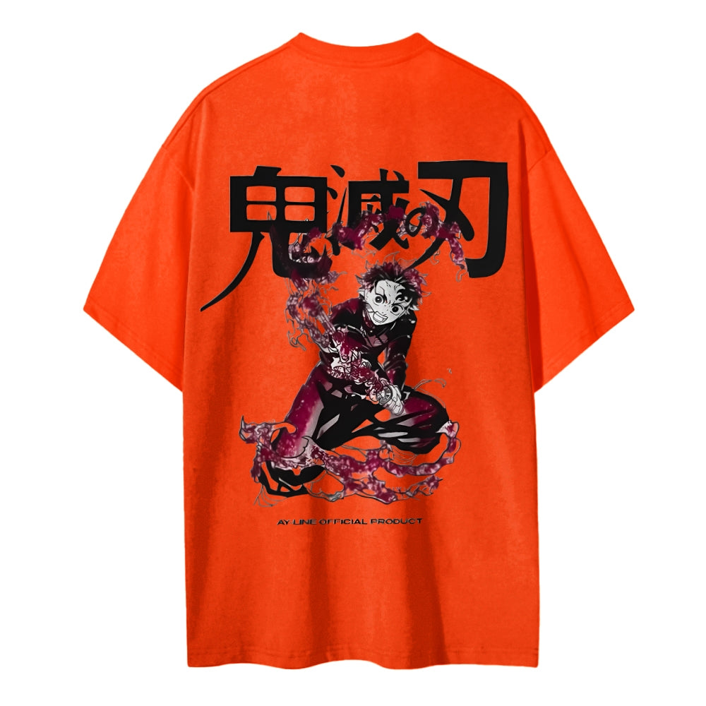 Demon Slayer: Kimetsu no Yaiba Cotton Unisex Crew Neck Anime T-Shirt