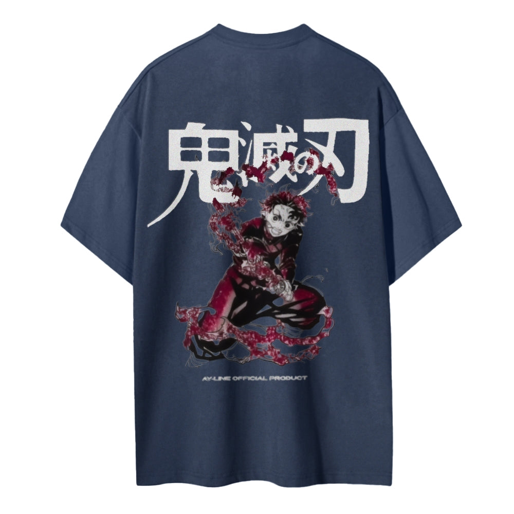 Demon Slayer: Kimetsu no Yaiba Cotton Unisex Crew Neck Anime T-Shirt