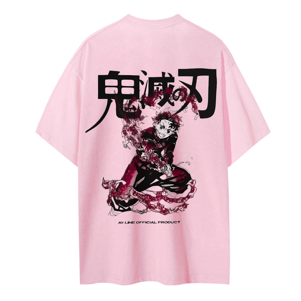 Demon Slayer: Kimetsu no Yaiba Cotton Unisex Crew Neck Anime T-Shirt