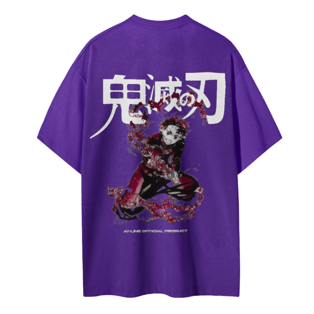 Demon Slayer: Kimetsu no Yaiba Cotton Unisex Crew Neck Anime T-Shirt