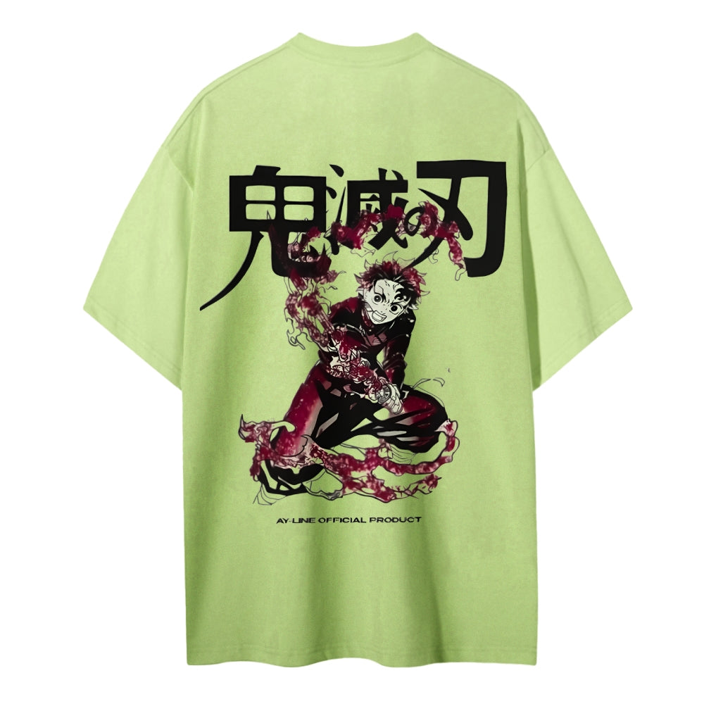 Demon Slayer: Kimetsu no Yaiba Cotton Unisex Crew Neck Anime T-Shirt