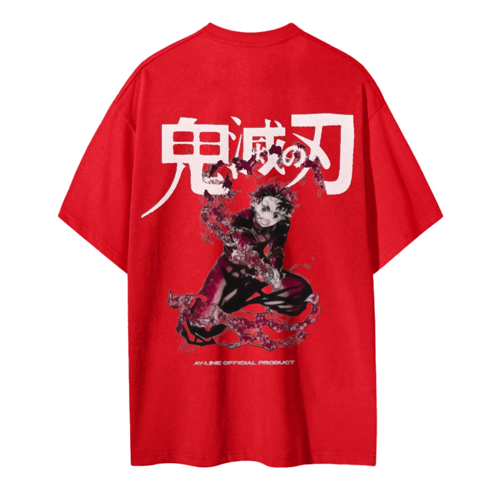 Demon Slayer: Kimetsu no Yaiba Cotton Unisex Crew Neck Anime T-Shirt