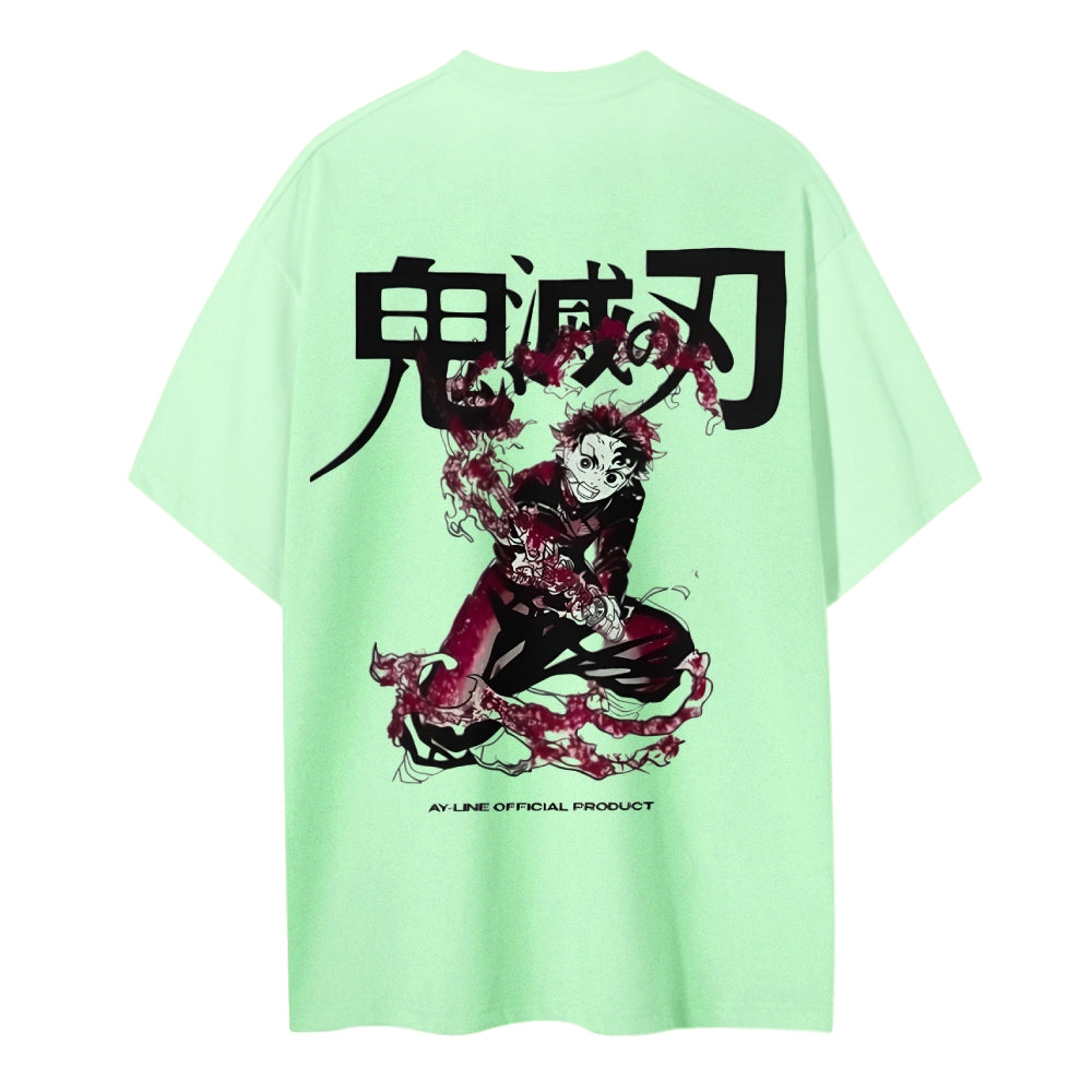 Demon Slayer: Kimetsu no Yaiba Cotton Unisex Crew Neck Anime T-Shirt