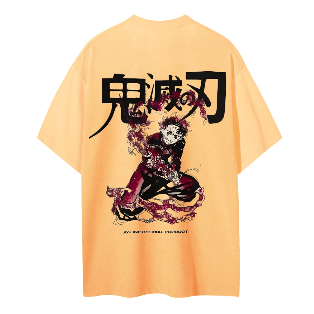 Demon Slayer: Kimetsu no Yaiba Cotton Unisex Crew Neck Anime T-Shirt