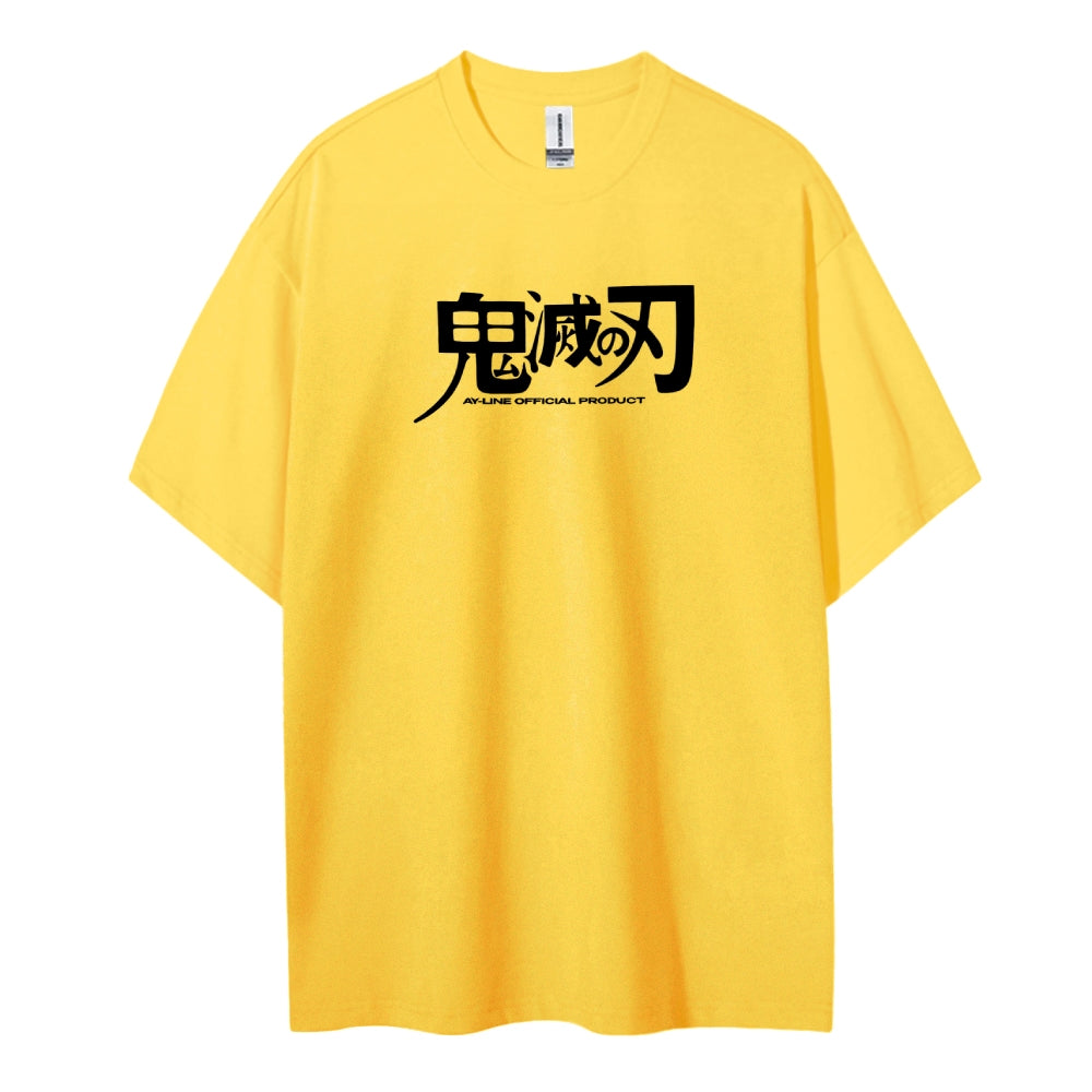 Demon Slayer: Kimetsu no Yaiba Cotton Unisex Crew Neck Anime T-Shirt