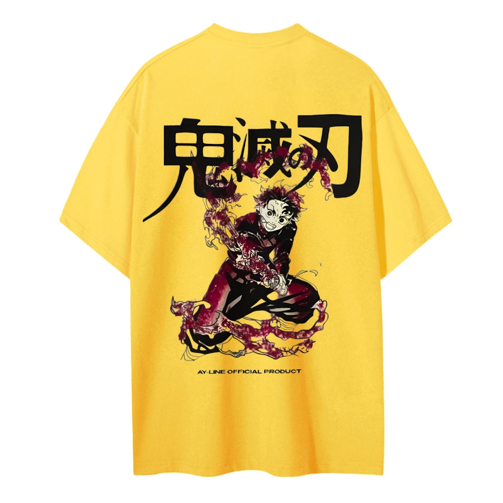 Demon Slayer: Kimetsu no Yaiba Cotton Unisex Crew Neck Anime T-Shirt
