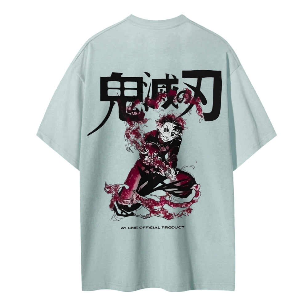 Demon Slayer: Kimetsu no Yaiba Cotton Unisex Crew Neck Anime T-Shirt