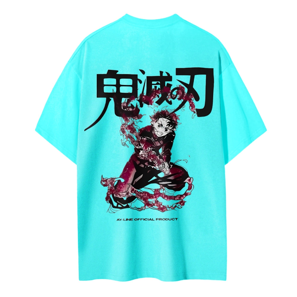 Demon Slayer: Kimetsu no Yaiba Cotton Unisex Crew Neck Anime T-Shirt
