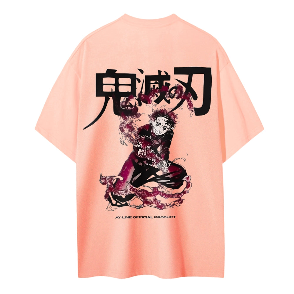 Demon Slayer: Kimetsu no Yaiba Cotton Unisex Crew Neck Anime T-Shirt