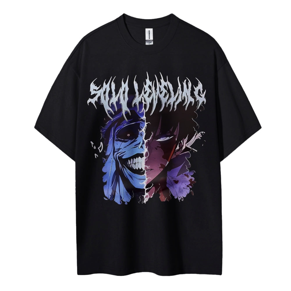 Sololeveling Cotton Unisex Crew Neck Anime T-Shirt