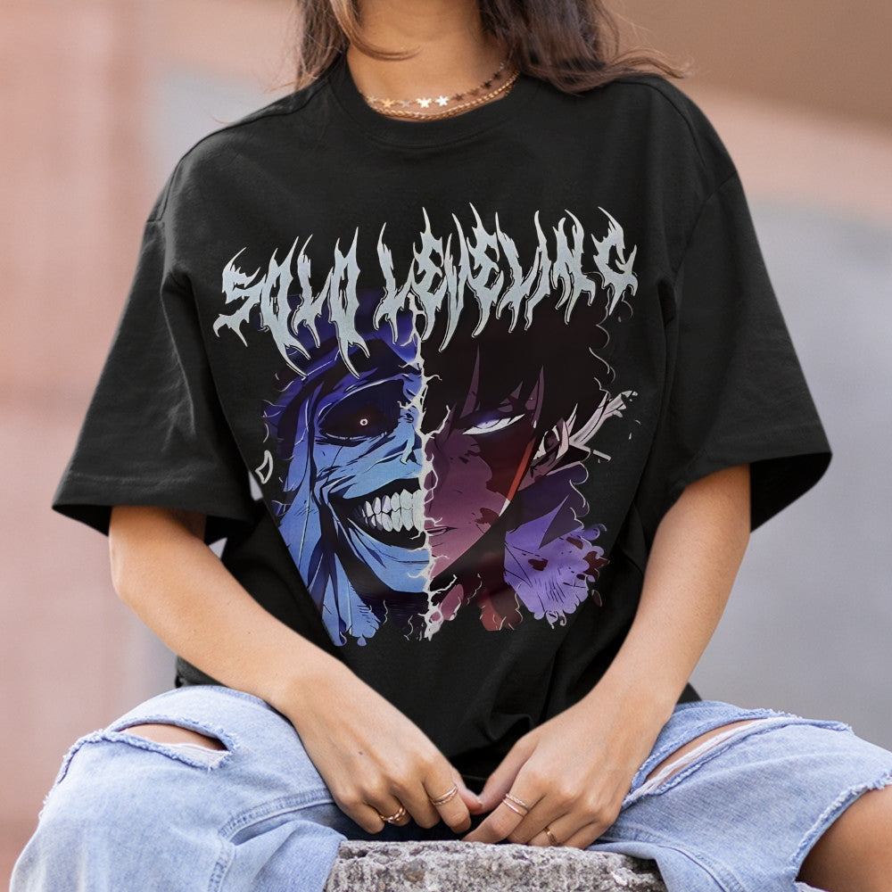 Sololeveling Cotton Unisex Crew Neck Anime T-Shirt