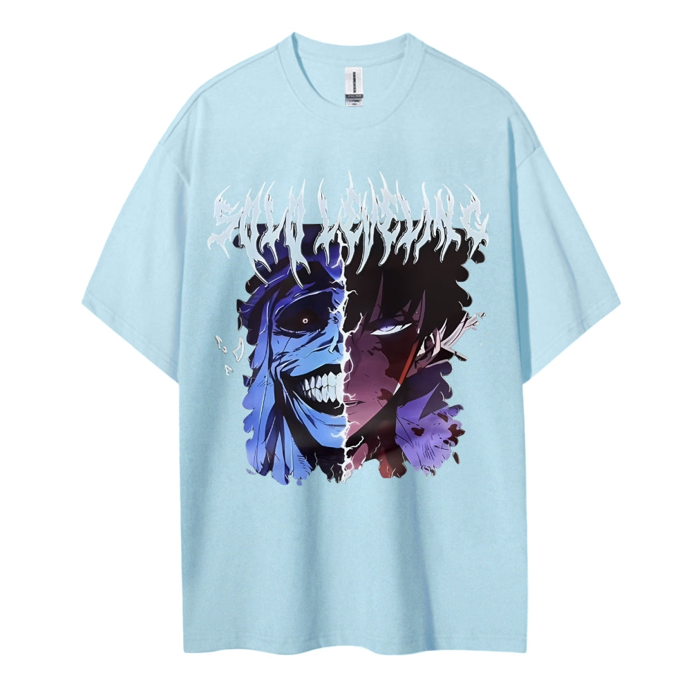 Sololeveling Cotton Unisex Crew Neck Anime T-Shirt