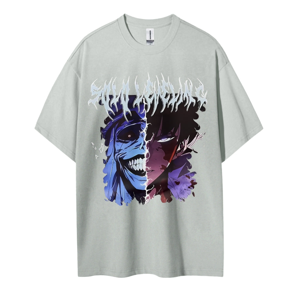 Sololeveling Cotton Unisex Crew Neck Anime T-Shirt