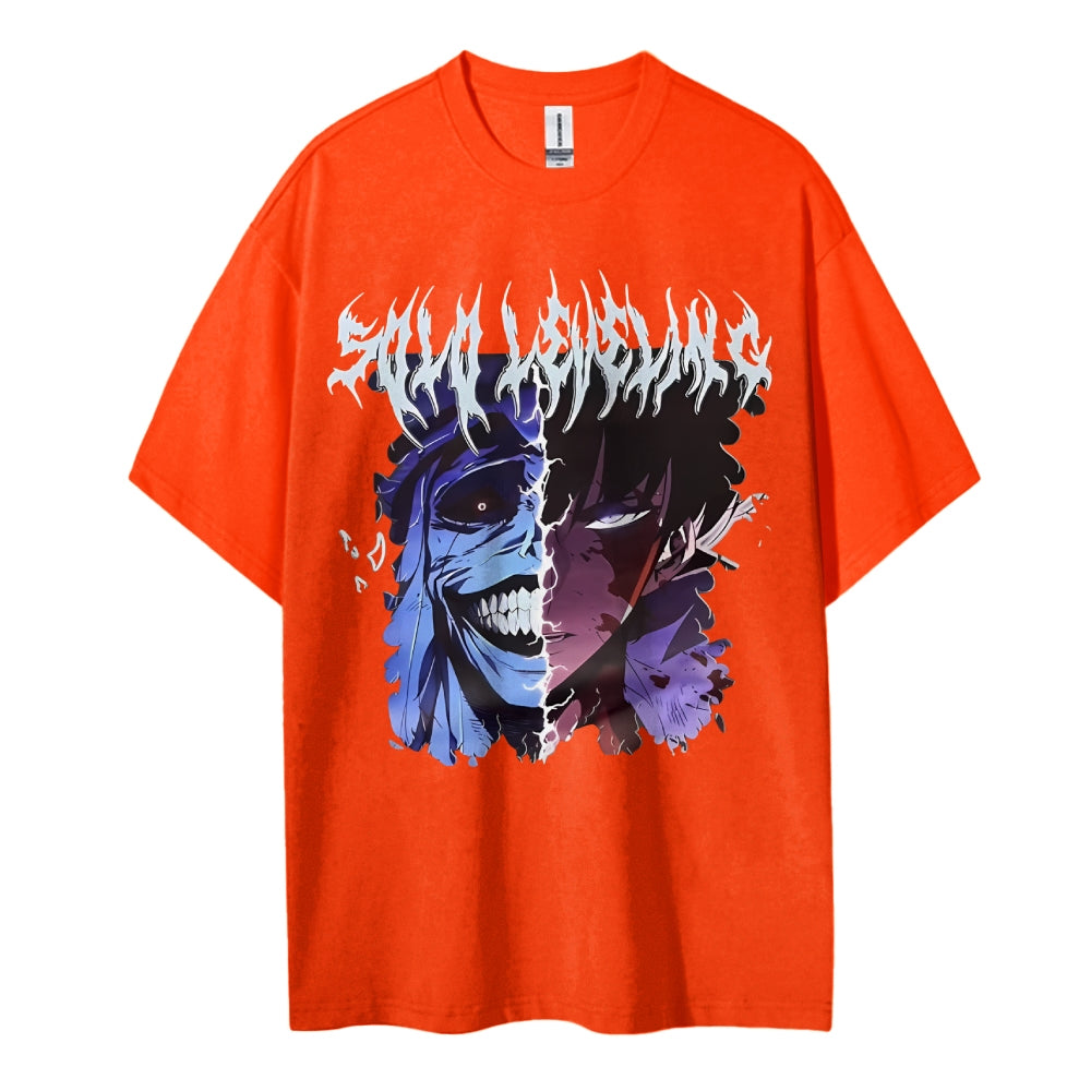 Sololeveling Cotton Unisex Crew Neck Anime T-Shirt