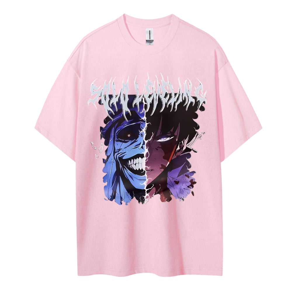 Sololeveling Cotton Unisex Crew Neck Anime T-Shirt