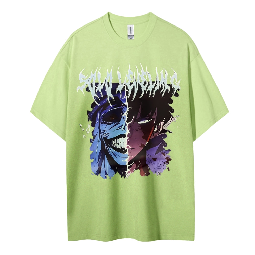 Sololeveling Cotton Unisex Crew Neck Anime T-Shirt