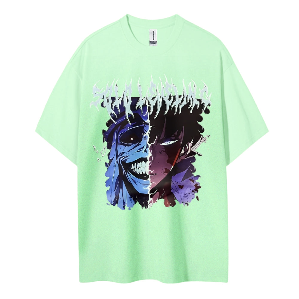 Sololeveling Cotton Unisex Crew Neck Anime T-Shirt