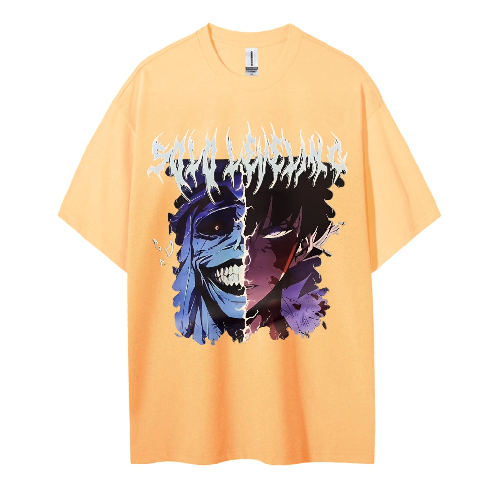 Sololeveling Cotton Unisex Crew Neck Anime T-Shirt