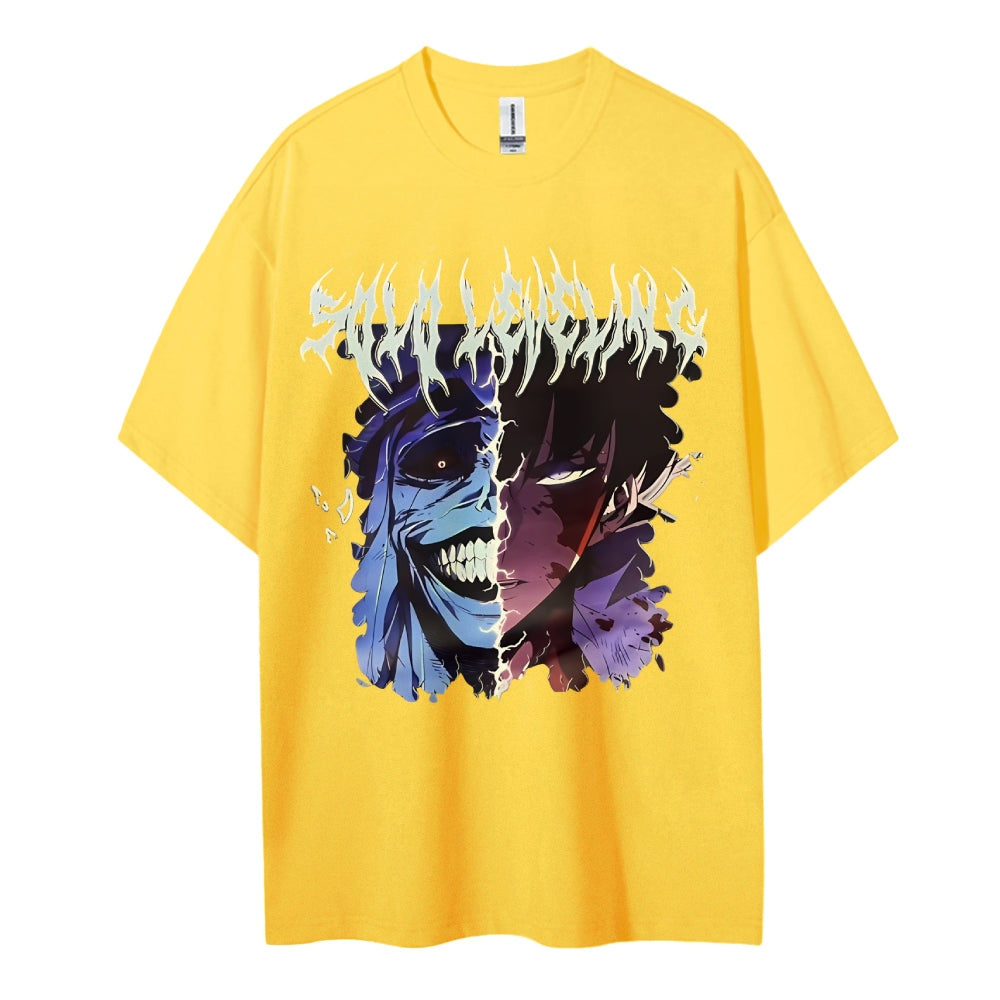 Sololeveling Cotton Unisex Crew Neck Anime T-Shirt